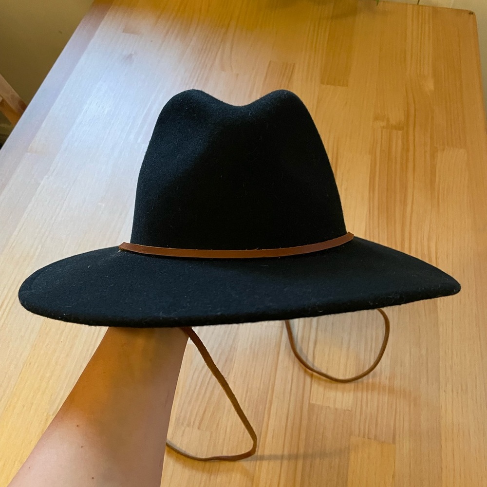 Brixton Black Fedora with Brown Band - Picture 6 of 9